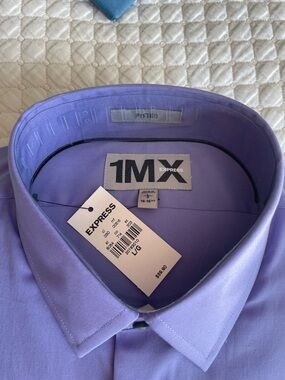 Express 1MX Men’s Lavender Dress Shirt - Express Lavender